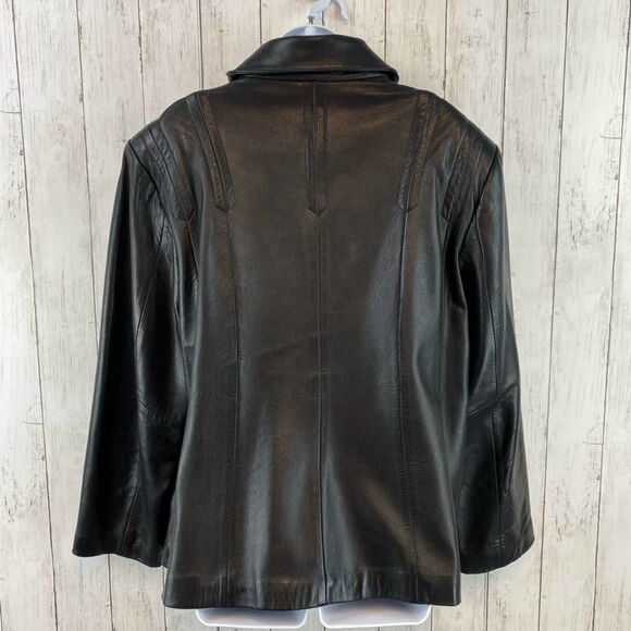 Avanti Genuine Leather Black Full Zip Stand Up Collar Jacket Women's Size XLarge - Picture 3 of 13